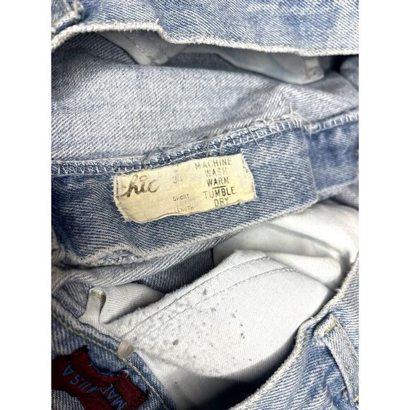 Vintage Denim Plus Size Chic High Rise Straight Taper Pleated "Mom" Jeans Sz: 34 - Picture 6 of 6